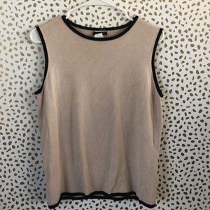 J.Crew beige tank blouse size m
